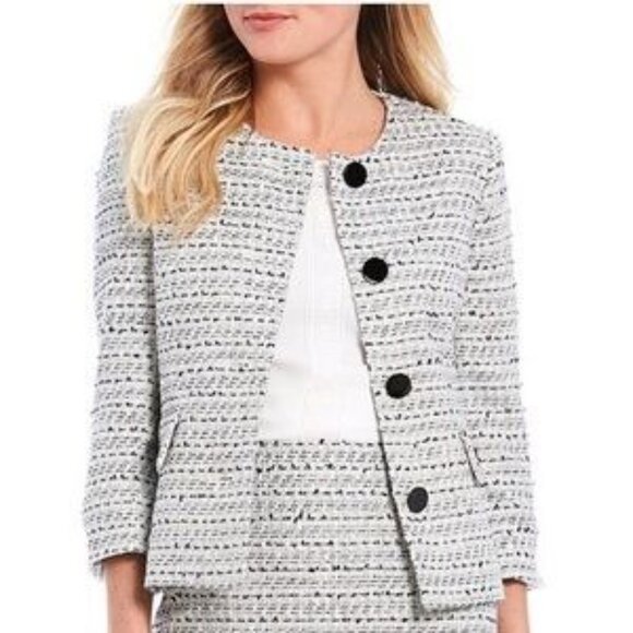 Karl Lagerfeld Paris Tweed Lady Jacket Blazer Size 6 - Picture 1 of 13